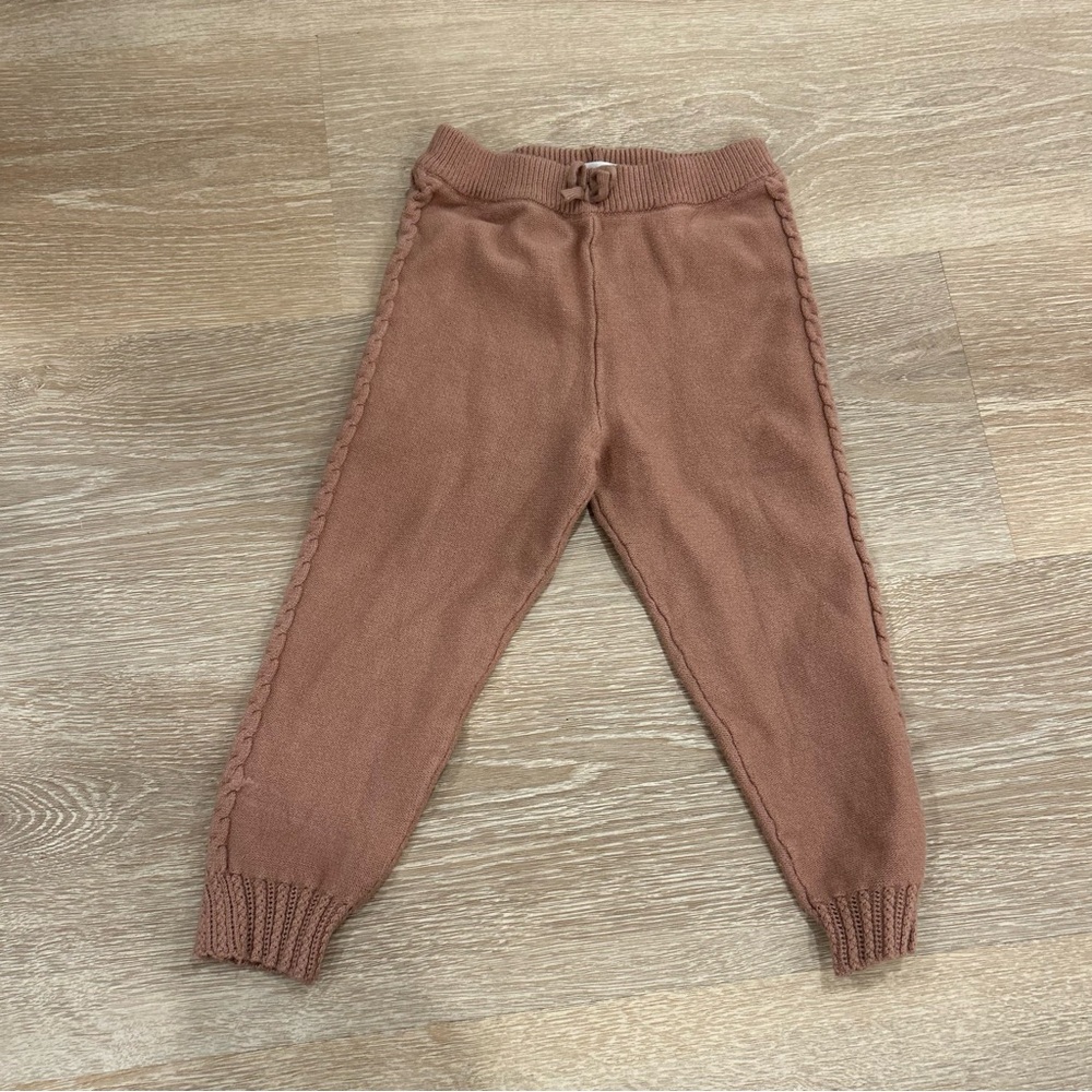 Zara Knit Pants Joggers Sweatpants Mauve Pink Size 3T/4T 3/4